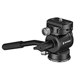 SMALLRIG Video Head Mount Plate CH3 Videokopf, Stativ-Fluidkopf, Schwenk-Neigekopf mit Schnellwechselplatte für Arca Swiss, unterstützt 360° Schwenken und 90° / -70° Neigen, für Kameras, DSLR- 4936