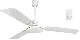 Sichler Haushaltsgeräte Deckenventilator leise: Deckenventilator mit 3 Metallflügeln und 3 Stufen, Ø 91 cm, 70 Watt (Decke-Ventilator Fernbedienung, Wohnraumventilatoren, Klimaanlage)
