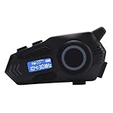 Bewinner Motorrad Helm Headset, Geräusch Unterdrückung Kopfhörer Helm Intercom mit 5.4, 40H Spielzeit, IPX8 Wasserdicht für Full Face Open Face Helme