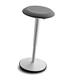 Sedus se:fit, Ergonomischer Hocker, Stehhocker, Stehsitz, Stehhilfe, Grau, Kunststoff, Gummifuß, 53-80 cm Höhenverstellbar