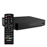 STRONG SRT8208 DVB-T2 DVB-T2 - Unterstützt HEVC265 - TV-Receiver/Tuner mit Recorder Funktion (HDMI, Scart, USB, Dolby Digital Plus) - Schwarz
