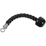 Zerodeko Trizeps Zugseil aus strapazierfähigem Nylon für Krafttraining zuhause, Robustes Bizeps- und Trizeps-Trainingsgerät für Kabelzugmaschinen, rutschfest und verschleißfest, 37 cm Länge