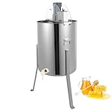 Elektrischer Honigschleuder - Edelstahl Imkerausrüstung mit klarem Deckel & leisem Motor - Schneller & Effizienter Honigschleuder für Imker