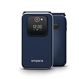 emporiaJOY-LTE | Seniorenhandy 2G | Klapphandy ohne Vertrag | Mobiltelefon mit Notruftaste | 2,8-Zoll-Display | Blueberry
