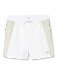 Calvin Klein Herren Badehose Medium Drawstring Lang, Weiß (PVH Classic White), M