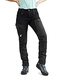 RevolutionRace Damen RVRC GP Pants, Hose zum Wandern und für viele Outdoor-Aktivitäten, Jet Black, M