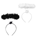 TSHAOUN 2 Stück Ange Halo, Engel Stirnbänder Feder Halo Halloween Engel Kostüm Feder Halo Stirnband perfektes Accessoire für Halloween Weihnachten Karneval Kostüm