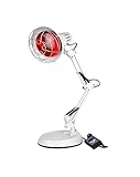 Relassy Rotlichtlampe, 150W Rotlichtlampe Wärmelampe, Infrarotlampe Rotlicht Strahler Infrarotleuchte Wärmestrahler mit Timer fur Heimat