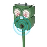 Katzenschreck Ultraschall 1 Stück, Katzenschreck für Garten, Wasserdicht IP65, 5 Vertreibungsmodi, zur Vertreibung von streunenden Katzen, Tauben und Anderen Tieren