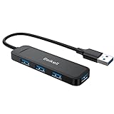 Beikell USB Hub, 4 Port Ultra Slim USB 3.0 Hub Datenhub Extra Leicht Super Speed für MacBook, MacBook Air/Pro/Mini, PS4, Surface Pro, Huawei MateBook, USB Flash Drives usw.