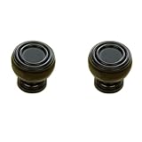 RSWZSFL 2 Stück Vintage Möbelgriff Retro Türgriff Griffe für Küchenschränke Antik Schrankgriffe Schubladengriffe Zinklegierung Küchengriffe für Kommoden (Single hole,Black)