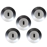 Sacolin Laptopschloss aus Zinklegierung mit Sicherheitskleberplatte, 3,3 cm Anti-Diebstahl-Verschluss für Notebooks, Tablets, 5 Stück, Silber