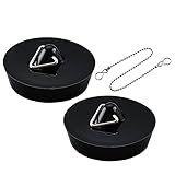 Frap Abflussstopfen 2 Pack Waschbeckenstöpsel,Ø 45.5 to 42 mm Badewannenstöpsel mit 35 cm Stöpsel Kette, Waschbecken Stöpsel Verschluss, Abfluss Stöpsel für Waschbecken Spülbecken Küchenspüle