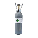 ich-zapfe.de CO2 Flasche - Gefüllt mit Lebensmittel Kohlensäure - Mehrweg-Vorrats-Flasche mit E290-Kohlensäure - Kohlensäureflasche für Zapfanlage - Gasflasche (2 kg)