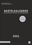 Premium-Bastelkalender schwarz A4 2025: Blanko-Kalender zum Basteln mit extra Titelblatt für eine persönliche Gestaltung. Foto- und Bastelkalender 2025. (Foto-/Bastelkalender Heye)