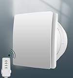 Vcyex Abluftventilator，Wandlüfter Mit Timer-Fernbedienung/Rückschlagventil，Bathroom Fan, Leiser Exhaust Fan，abluftventilator Küche，100mm/150mm White,4in