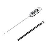 GRIFEMA GA2802 Fleischthermometer mit Edelstahlsonde (304), Schnellmessung in 3 Sekunden, für Grill, Backofen & Küche, Silber