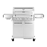 TAINO PLATINUM YAMARA 4+2 Gasgrill Edelstahl 4 Brenner Keramik Sear-Burner Keramik Backburner Piezo-Zündung Grillrost gusseisern
