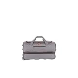 Travelite Trolley Reisetasche mit Rollen mittelgroß, erweiterbar, Basics, Weichgepäck Rolltasche mit Dehnfalte, 55 cm, 51-64 Liter
