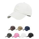 Aomig Basecap Unisex, Retro Baseball Cap Herren und Damen, Einstellbare Kappe Sommer, Sonnenschutz Baseballkappe Hüte, Mützen Caps Käppi Sonnencap für Outdoor Running Tennis Golf Sport Reisen (Weiß)