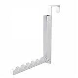 VIAV Design Faltbare Türhaken zum Wäscheaufhängen & Trocknen – Universell für Schlafzimmer, Schrank, Bad, Büro – Bohrfrei, für Türen ≤2,5cm – 1er Set Weiß