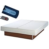 AQUA ROYAL Wasserbett KOMPLETT Bett Set Softside Mono Podest/Sockel 140x220 cm F4 Calesco K-Box90 (250 Watt)