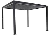 Green Spirit Lamellendach Pergola Mirador Classic 3x4 - Anthrazit, Aluminium, 300x400x250 cm - Lamellen Pavillon, Garten Terrassen Überdachung