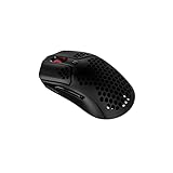 HyperX Pulsefire Haste – Wireless Gaming-Maus - Ultraleicht, 61g, 100 Stunden Akkulaufzeit, 2,4Ghz Wireless, Honeycomb Shell, Hex Design, bis zu 16000 DPI, 6 programmierbare Tasten - Schwarz/Rot