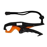 Duanthry Kunststoff-Clip, Fisch-Clip-Controller, Fischfänger, Fischheber, Angelausrüstung mit Slipseil, 25 cm, Schwarz