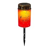 LED Grablichter | Dekorative Teelichtlaterne - LED Grab Solarleuchte Solarbetrieben Mit Bewegungsmelder Für Den Außenbereich Gartenweg Dekoration Haus