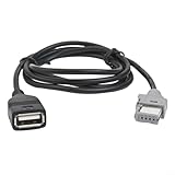 Honseadek 4-poliges USB-Auto-Audio-Schnittstellenkabel mit 100 cm Länge für 307 Plus für C4, kompatibel mit Auto-Host-Media-Dateneingang