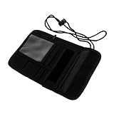 Uonlytech wasserdichte Kartentasche Halstasche Tragbare Kartentasche Karten Tasche Praktische Kartentasche Aufbewahrungstasche Für Karten Tragbare Tasche Black -Stoff