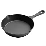 Für Bratpfanne aus Gusseisen mit Edelstahlboden, kompatibel mit Induktion und verschiedenen Herdplatten, entworfen, um Fleisch und Steak zu braten, reduziert Rauch und Öl