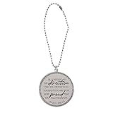 Dicksons SC-238 Kompass – Be Confident – Jeremia 29:11 Philipper 10:33–15,2 cm gebürstete Silber-Zinklegierung baumelnder Spiegel Autoanhänger