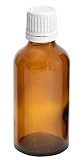 MV-Versand Homöopathieversand München 10x 50ml Medizinflasche Apothekenfläschchen braun mit Schraubverschluss Apothekerflasche, Stockbottle