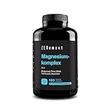 Magnesium Komplex, 5 in 1 – Bisglycinat, Citrat, Malat, Taurat und L-Ascorbat – 360 mg Magnesium pro Tagesdosis – Hohe Bioverfügbarkeit – 180 Vegane Kapseln – Zenement