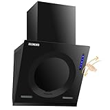 KB ELEMENTS Dunstabzugshaube 60cm, Umluft/Abluft Dunstabzugshaube mit 650m³/h starke Saugleistung, Touch-Gestensteuerung, Selbstreinigungsfunktion, Multifunktionales Touch Display, Abluft, Umluft