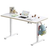 HUANUO Elektrischer Kinderschreibtisch Höhenverstellbar 120 x 60 cm, Höhenverstellbarer Schreibtisch Ganze Tischplatte mit 3 voreingestellten Höhen