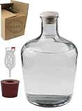 5L GÄRBALLON| Gärbehälter| Glasballon Fermentierglas |Wasserflasche| Gärgefäß ||Gärtopf |Einmachglas für Kefir, Sauerkraut, Kimchi Behälter Kombucha| Geschenkidee|+STOPFEN +GÄRRÖHRCHEN