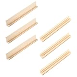 Toyvian Domino-Tabletts aus Holz, natürliche Domino-Tablett-Halter, Domino-Organizer, Schreibtisch, Domino-Ständer, Domino-Fliesen-Halter für mexikanische Zug-Spiele, 6 Stück