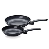 Fissler Ceratal Evo Classic Pfannen-Set 2-teilig (Ø 24 cm + Ø 28 cm, Orbitschwarz) – Keramikpfannen hergestellt ohne PFAS/PTFE, Antihaftbeschichtung, Induktion, Made in Germany