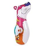 Audasi Aufblasbarer Boxsack-Boxspielzeug für Kinder,Cartoon Tierform Design mit, freistehendes Boxspielzeug für Kinder, verwendet für entspannendes Boxen im Innen- und Außenbereich (Tiger)