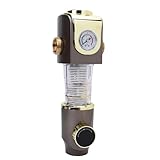 Luocute Sedimentfilter, 8T H Wiederverwendbarer Wasserfilter für das Ganze Haus mit 1 2-Zoll-Vorfilter und Manometern, 40-Mikrometer-Edelstahldrehung für Brunnenwasser-Haushaltsgeräte