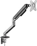 LC-Power Monitor Halterung für 17-32 Zoll Bildschirme, Bildschirm bis zu 9 kg, Monitor Tischhalterung Höhenverstellbar Neigbar Schwenkbar Drehungbar, VESA 75/100 mm