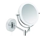 Libaro LED Kosmetikspiegel Modena Vergrößerungsspiegel 360° Schminkspiegel mit Wandmontage und Dimmerfunktion (5X / 10x)