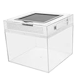 PEPLAYTAL Reptilien Fütterungsbox Transparent mit Hoher Sichtbarkeit Praktische Zuchtbox für Spinnen Kleine Schildkröten Frösche und Eidechsen Kompakt und Leicht für Einfache Handhabung und