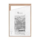 CLAMARO 'SFR35' Schattenfugenrahmen für 40x50 cm Keilrahmen | Eiche Hell | MDF-Holz Bilderrahmen für Keilrahmen Leinwände inkl. Aufhänger und Montagematerial