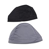 ARTSEWPLY 2 Stück Schnelltrocknende Skullcap für Herren und Damen Elastische Atmungsaktive Fahrrad Helmunterlage Schweißabsorbierendes Sport Stirnband für Radfahren und Outdoor Aktivitäten