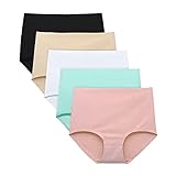 FallSweet No Show Slip mit hoher Taille Unterwäsche für Damen Seamless Panties, 5er Pack（Multi,L
