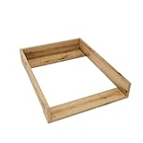 REGALIK Wickelaufsatz für Kullen IKEA 72cm x 50cm - Abnehmbar Wickeltischaufsatz für Kommode in Oak - Abgeschlossen mit ABS Material 1mm